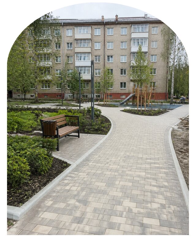 Благоустройство двора МКД под ключ в Дзержинске от 254175 р. | Метпроект-Дзр